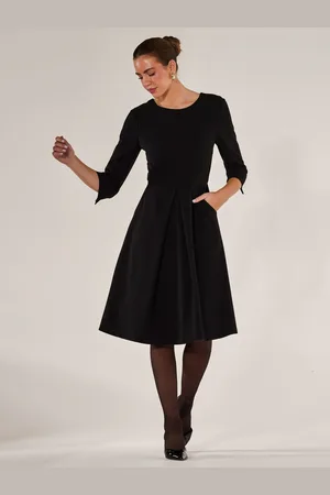 Jolie Moi Round Neck 3/4 Sleeve Midi Dress42