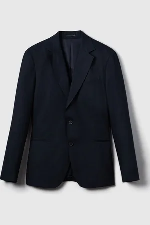 Reiss Kin Single-Breasted Linen Suit Blazer Slim Fit46