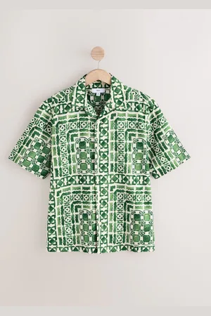 Next Overhemd met korte mouwen en waterverfprint van 100% katoen2X-Large