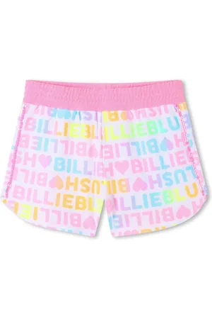 Billieblush Pink 100% Cotton All Over Logo Print Jersey Shorts140146cm
