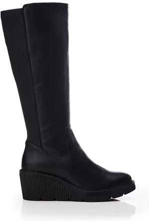 Moda In Pelle Harpette Crepe Wedge Long Side Zip BootsEU 36 (UK 3)
