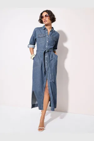 Friends Like These Denim midaxi-jurk met riem40