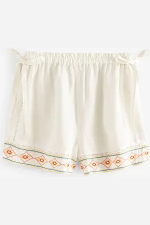 Next Geborduurde strandshorts met linnen48