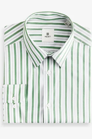 Next Gestreept slim-fit overhemd van 100% katoen met enkele manchetten en lange mouwen38 cm R (UK 15 R)