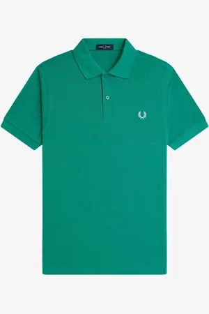 Fred Perry Green Plain 100% Cotton Polo ShirtL
