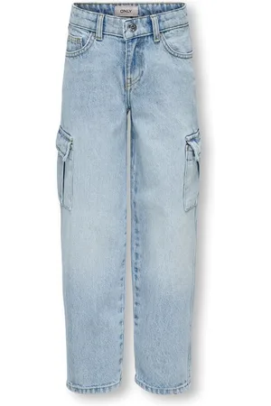 ONLY Blue Wide Leg Cargo Denim Jeans9 Jaar (134cm)