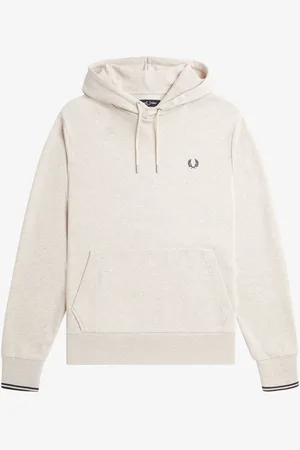 Fred Perry 100% katoenen pullover-hoodie met gestreepte randenS