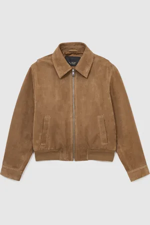 Reiss Gia Suede Zip Through Bomber Jacket46
