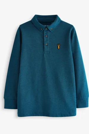 Next 100% katoenen poloshirt met lange mouwen (3-16jr)5 Jaar (110cm)