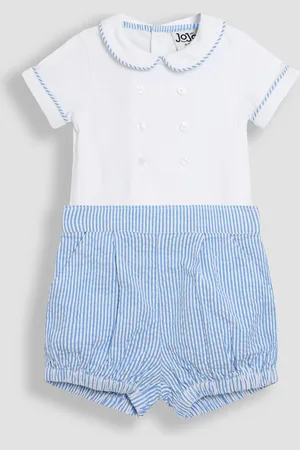 JoJo Maman Bébé 100% Cotton 2-Piece 100% Cotton Classic Body & Stripe Shorts Set8692cm