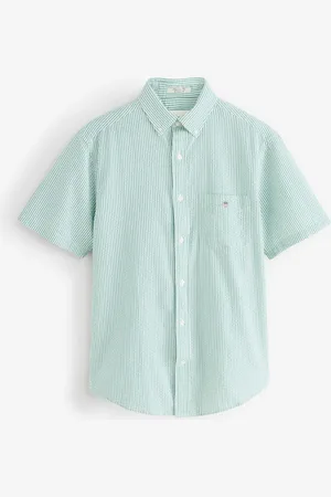 GANT 100% Cotton Regular Fit Short Sleeve Seersucker Stripe Shirtxxlarge