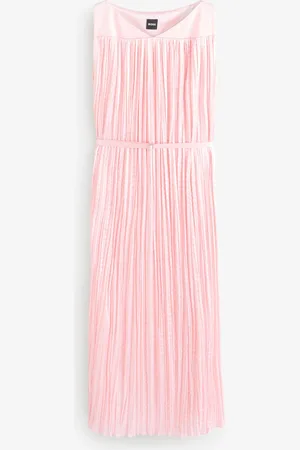 HUGO BOSS Davaria Pleated Texture Midi Dress40