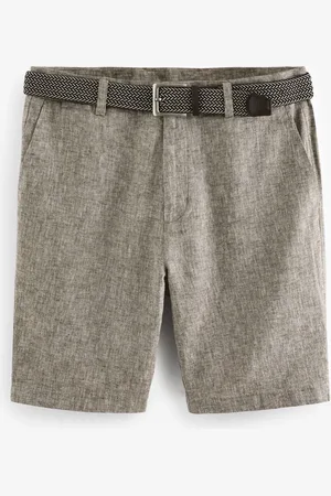 Next Chinoshort van linnen-katoen met riem inbegrepen34 R