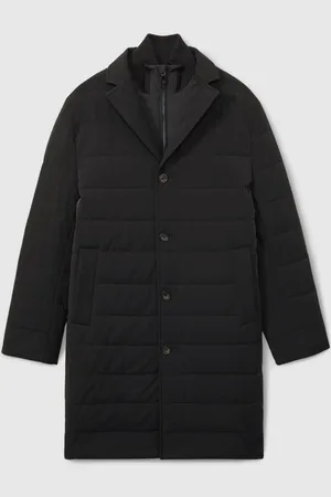 Reiss Patrick Longline Quilted-Shell Coat with Inner GiletXL