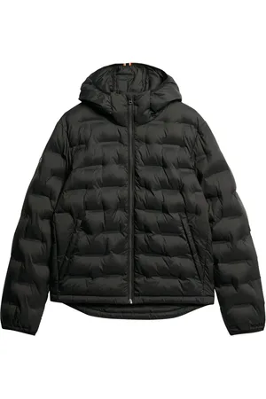 Superdry 100% katoenen gestikt pufferjack met capuchonXXL