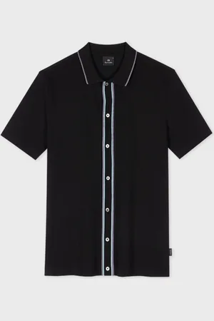 Paul Smith Contrast Button Down White Polo ShirtM