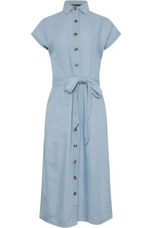 Long Tall Sally Tie Denim Midi Dress22 Tall