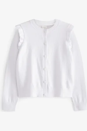 Next Schoolvest met hoog katoengehalte en ruches op de schouders (3-16 jr)10 Jaar (140cm)