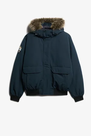 Superdry Everest bomberjack van imitatiebontL