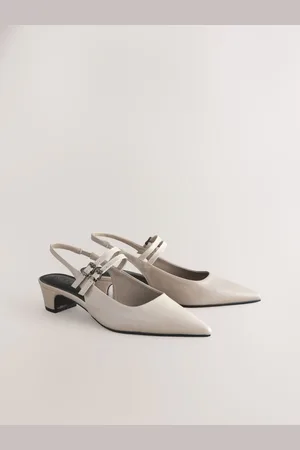 Next Forever Comfort Point Toe Double Mary Jane Low Block HeelsEU 38 (UK 5)