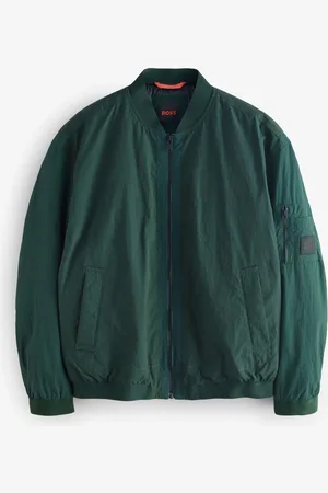 HUGO BOSS Logo Badge Water-Repellent Bomber Jacket30