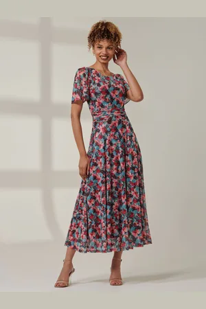 Jolie Moi Paityn Angel Sleeve Mesh Maxi Dress40
