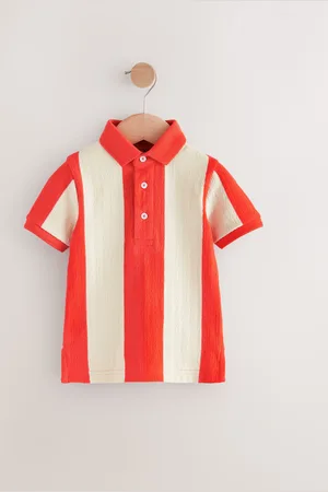 Next Short Sleeve Textured 100% Cotton Polo Shirt (3mths-7yrs)5