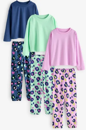Next Animal Print 100% Cotton Joggers Pyjamas 3 Pack (3-16yrs)8 Jaar (128 cm)