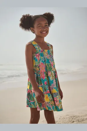 Next 100% Cotton Ruched Strap Sundress (3-16yrs)116122cm