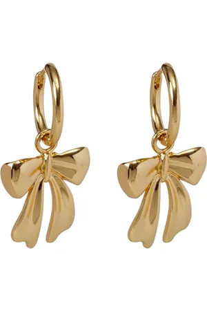 Bibi Bijoux Gold Tone Bow Hoop Earringseen