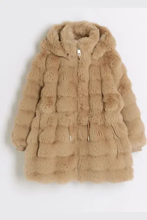 River Island Girls Bobble Faux Fur Coat11