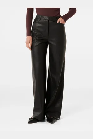 Forever New Benni Vegan Leather Wide Leg Pants38
