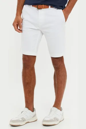 Threadbare Katoenen chinoshorts met stretch en geweven riem38 R