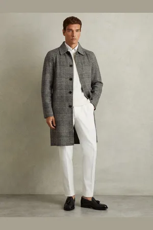 Reiss Chaplin Checked Wool-Blend Car CoatXL