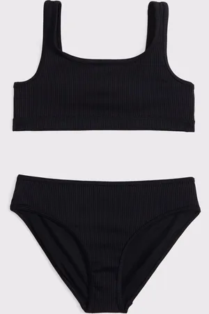 Abercrombie & Fitch Patterned Black Bikini7-8 jr