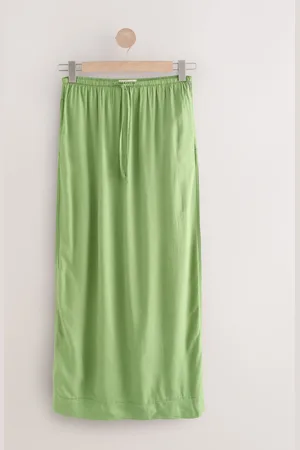 Next Tie Waist Maxi Skirt With LinenEU 46 Regular (UK 18 R)