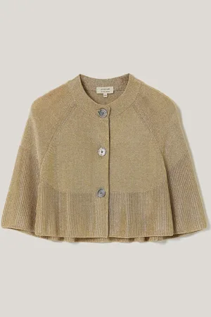 Jigsaw Sparkly Knitted Cape Ponchosmallmedium