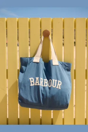 Barbour Emily Denim Tote 100% katoenen shopperEén