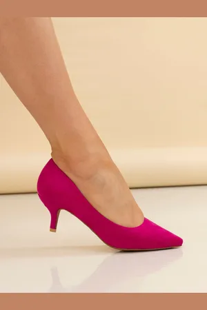 Lunar Pink Abby Fuchsia Kitten Heel Court Shoeseu41