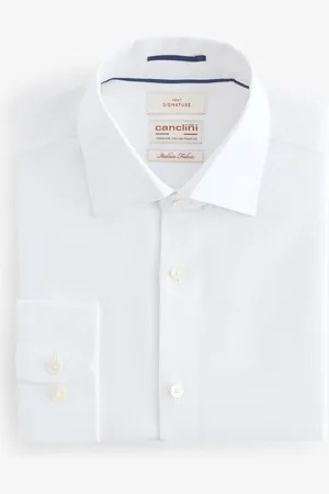 Next Signature 100% Cotton Canclini Textured Shirt42cm R (UK 16.5 R)