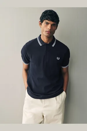 Fred Perry Polo met tweekleurig gestreept randjeL
