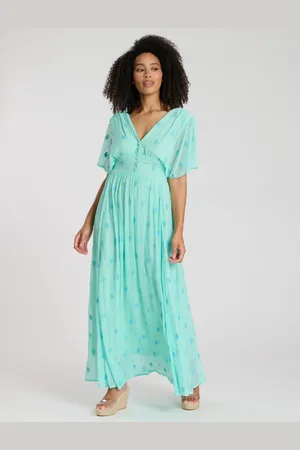 South Beach Midi-jurk met pailletten en knoopdetail40