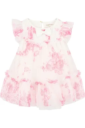 Angels Face Rosebud Flower White Dress8692cm