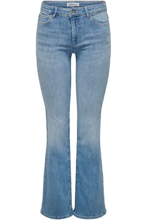 ONLY Ann Mid Waist Flared Fit Jeans In Comfort StretchS lang