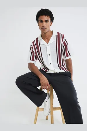River Island Textured Stripe ShirtXX-Large