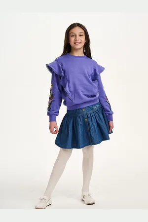 NICOLE MILLER Blue Chambray 100% Cotton Skirt4 Jaar (104cm)