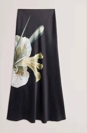Ted Baker Zionna-Satin Printed Maxi Skirt40