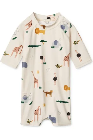 Liewood Thor Crèmekleurige babyjumpsuit6 mnd