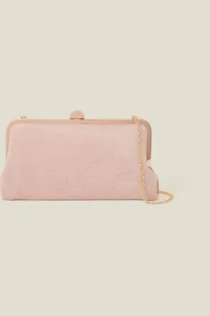 Accessorize Suedette handtas met klemsluitingEén
