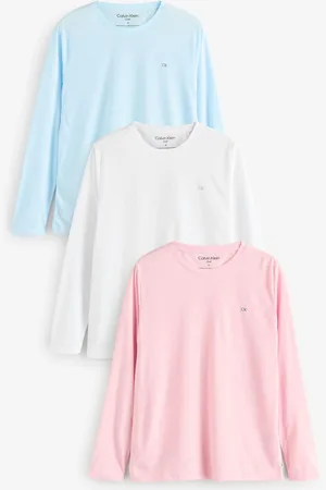 Calvin Klein Pink Assorted Long Sleeve T-Shirts 3 PackLarge